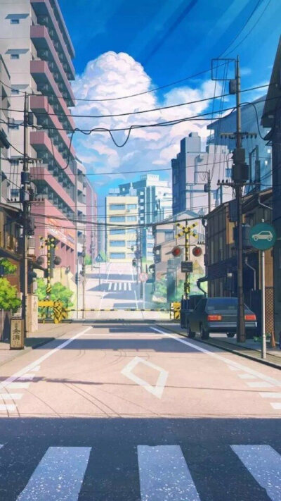 动漫 街景 背景