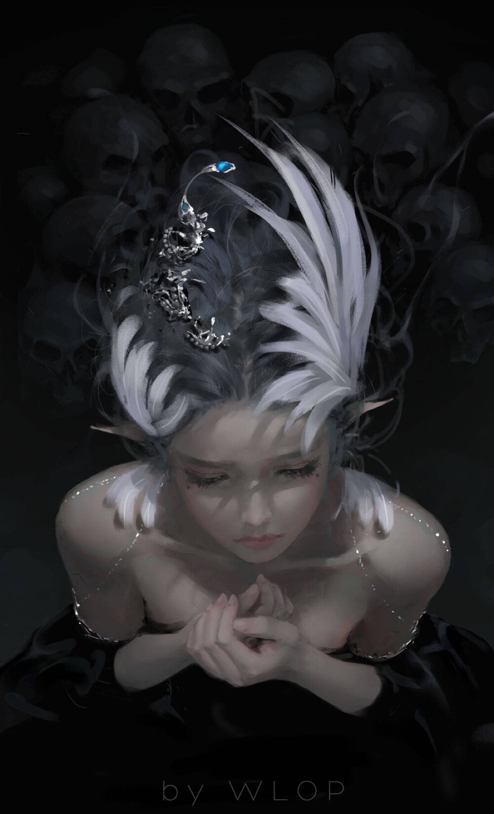 【画师：wlop】【人物】【CG】【手绘】【插画】【少女】【参考】【唯美】【无水印】【头像】