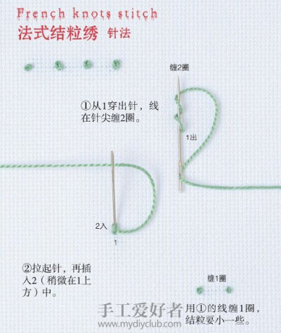 9 法式结粒绣