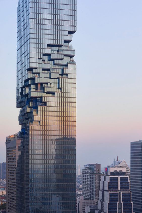 ole scheerens pixellated mahanakhon tower photogr