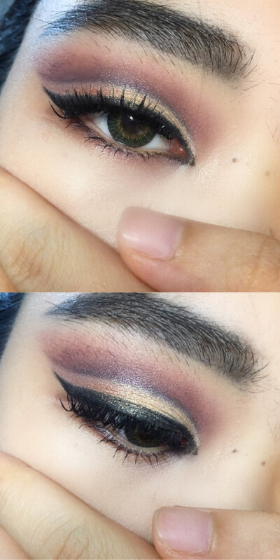 单眼皮眼妆 cut crease 