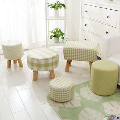 创意个性布艺茶几矮小凳子板凳简约时尚休息凳家用圆椅独凳圆凳
