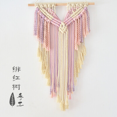 【婷婷】 绯红树手工 编织Macrame 挂毯 壁挂 材料包 成品