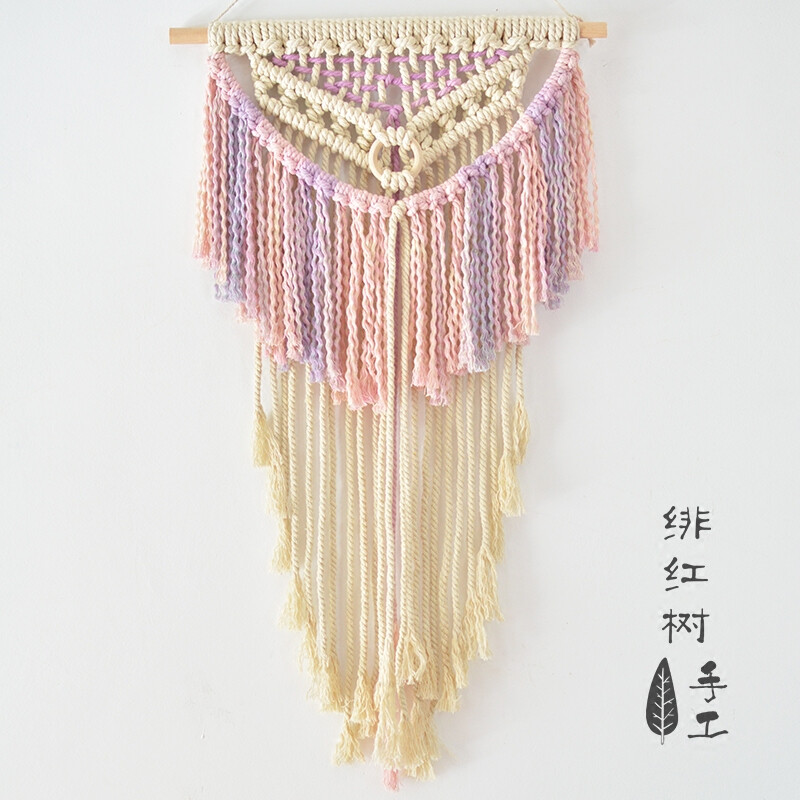 【娉娉】 绯红树手工 编织Macrame 挂毯 壁挂 材料包 成品