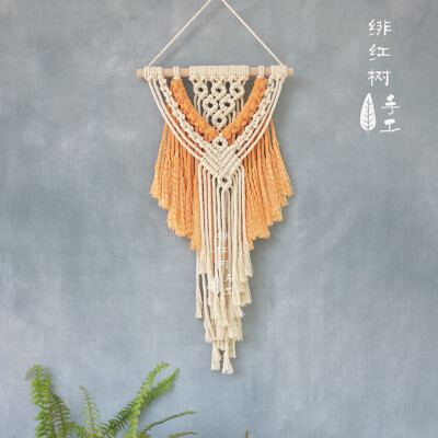 【静女】绯红树手工编织Macrame 波西米亚 壁挂挂毯 材料包 成品