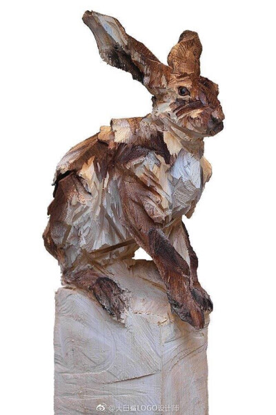 #雕塑#木雕工艺品动物——兔