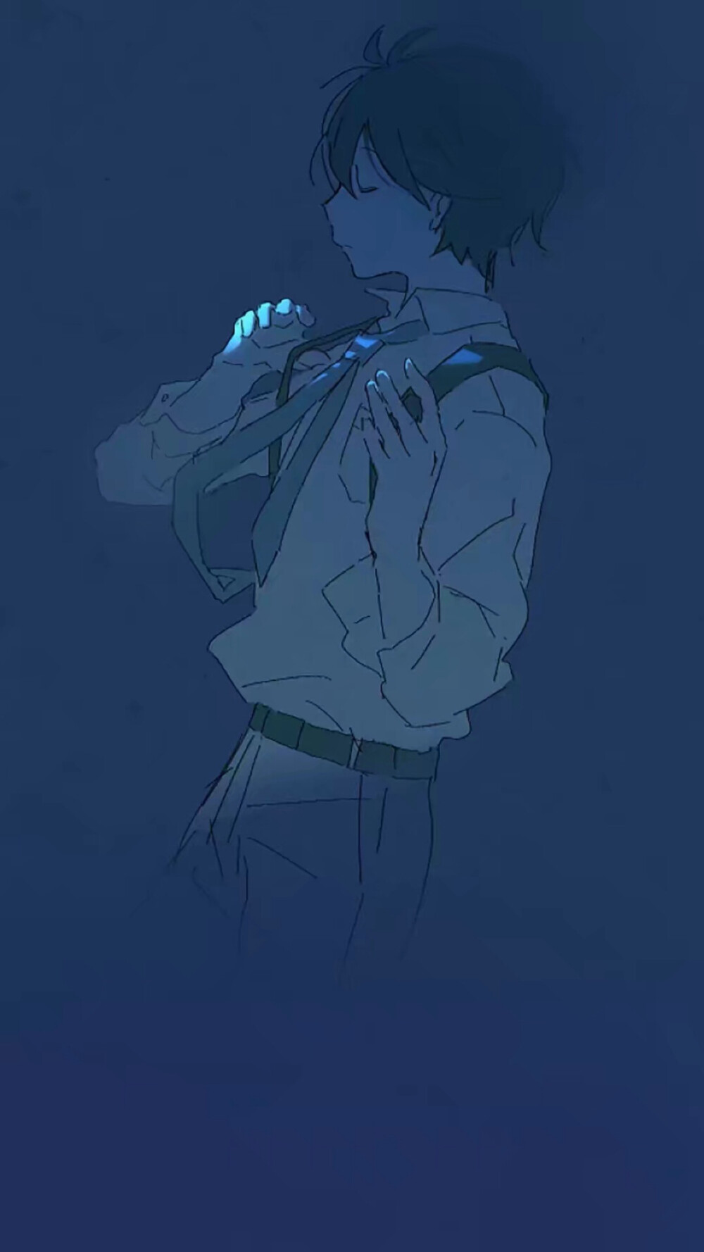 壁纸人物深蓝by执笔孤词i