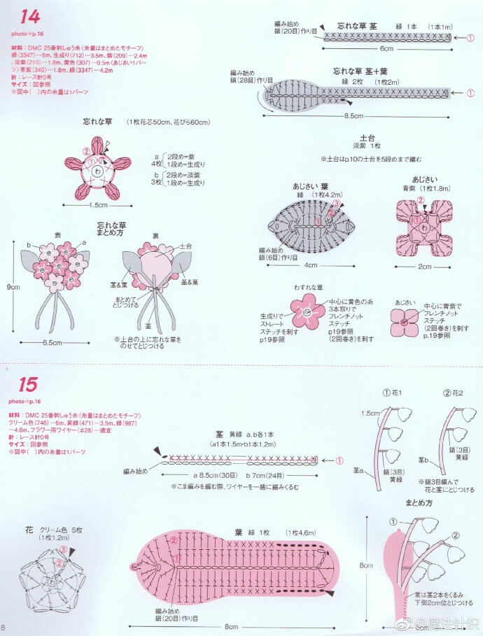 #蕾丝花朵系列图解分享# ​​​​