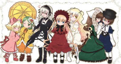 蔷薇少女薔薇少女ローゼンメイデン Rozen Maiden [水銀燈/金糸雀/翠星石 /蒼星石/真紅/雛莓/雪華綺晶]