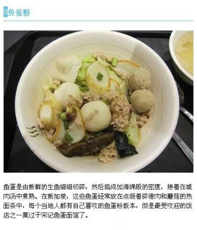 新加坡美食：鱼蛋粉