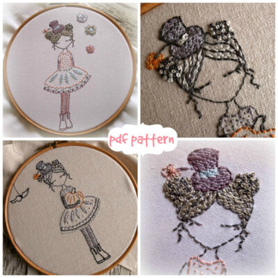 pastels and pumpkins hand embroidery pdf pattern