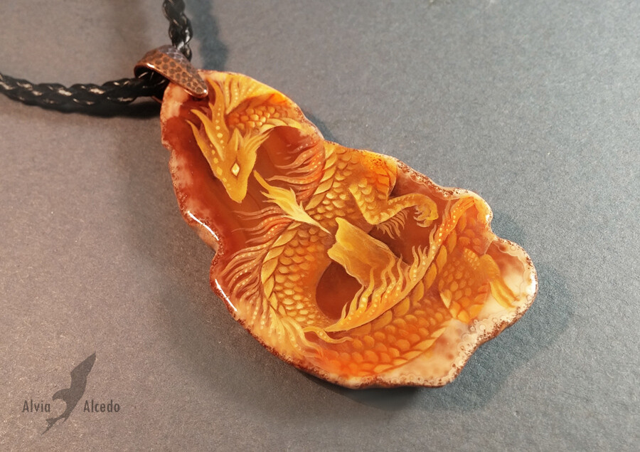 Golden candle dragon by AlviaAlcedo