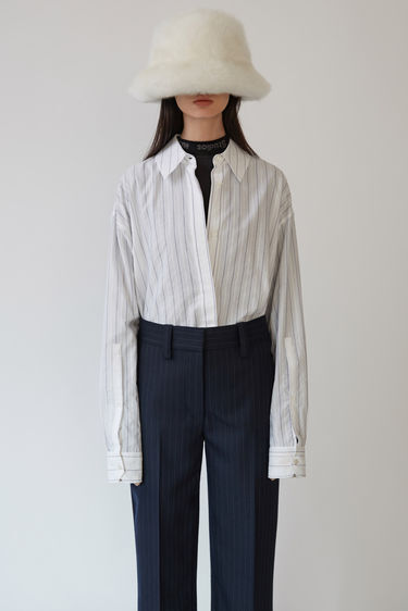 Acne Studios Britta Sh Text 白色/海军蓝条纹 375x