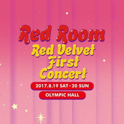 Red Velvet将举办首次单独演唱会《Red Room》
▪ 2017.08.19~20
▪ 首尔奥林匹克公园奥林匹克大厅
门票预售
▪ 普通席：2017.07.13 8PM(KST)
▪ Happy Family席&轮椅席：2017.07.13 10AM(KST)
▪ YES24(http://t.cn/…