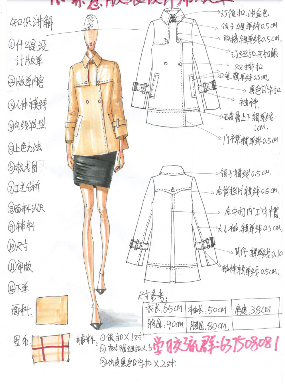 服装设计师手稿