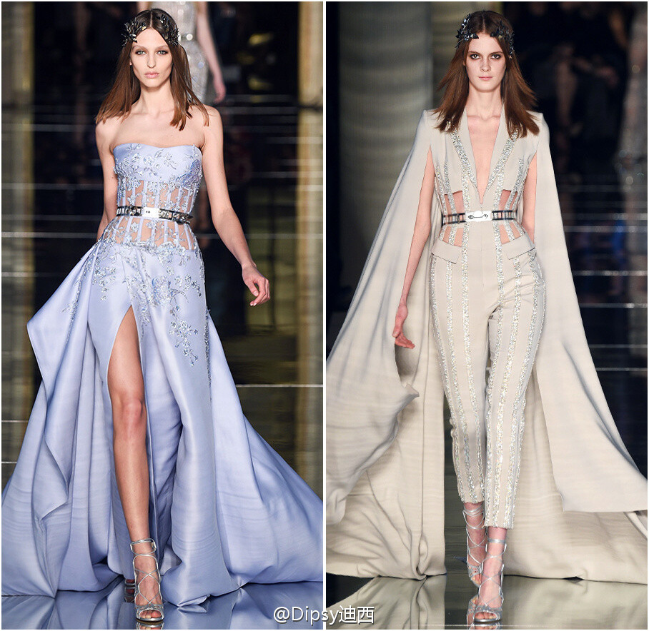 Zuhair Murad Haute Couture S/S 2016┃黎巴嫩仙裙鼻祖Zuhair Murad今年高定系列通过制衣打版的原始裙撑肩袖骨架，探讨线条廓形之美～～