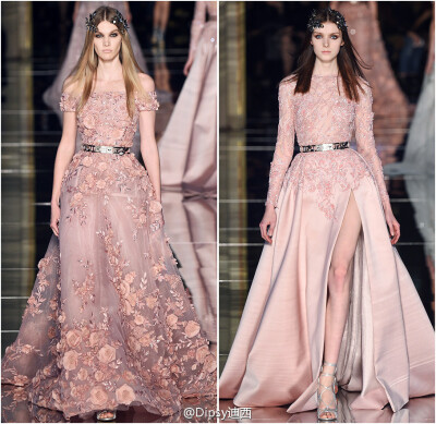 Zuhair Murad Haute Couture S/S 2016┃黎巴嫩仙裙鼻祖Zuhair Murad今年高定系列通过制衣打版的原始裙撑肩袖骨架，探讨线条廓形之美～～