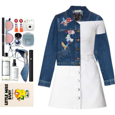 @polyvore @polyvoreeditorial
#polyvore
#denim
#trends
#embroidered