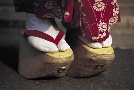 和服传统艺伎和风日本东瀛厚底木屐
