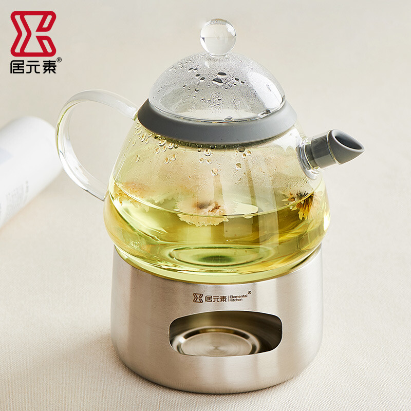 居元素茶壶玻璃水壶家用泡茶壶花茶壶过滤泡冲茶器茶具 悦茗