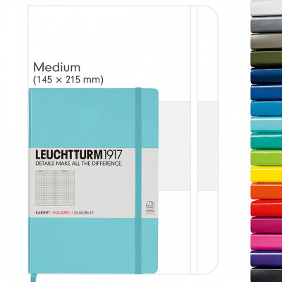 百年德国灯塔leuchtturm1917中开方格硬封面笔记本记事本文具