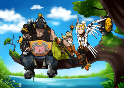 ROADHOG JUNKRAT MERCY 路霸 狂鼠 天使