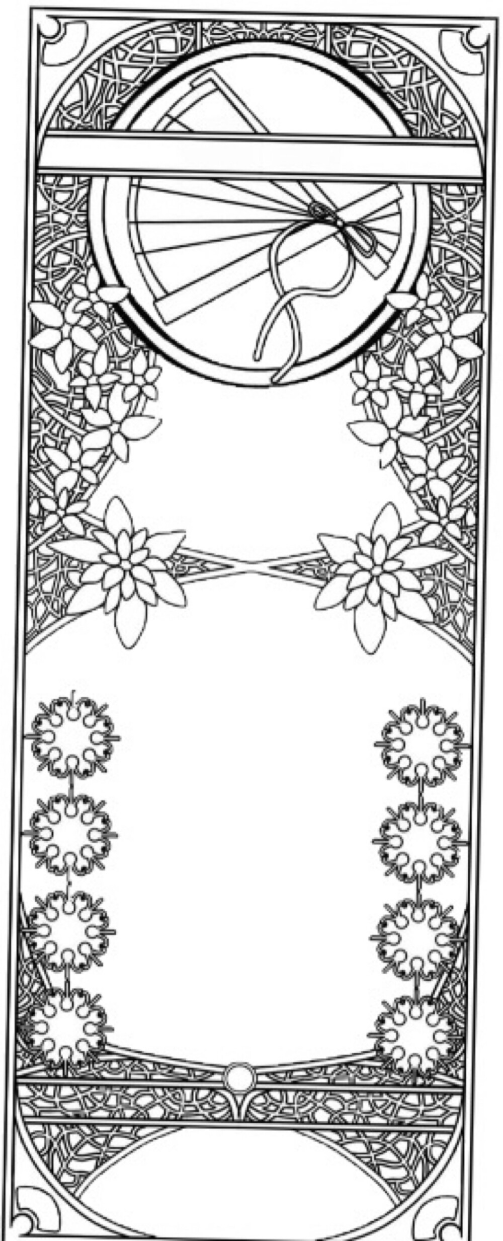 塔罗牌素材平面模板空白