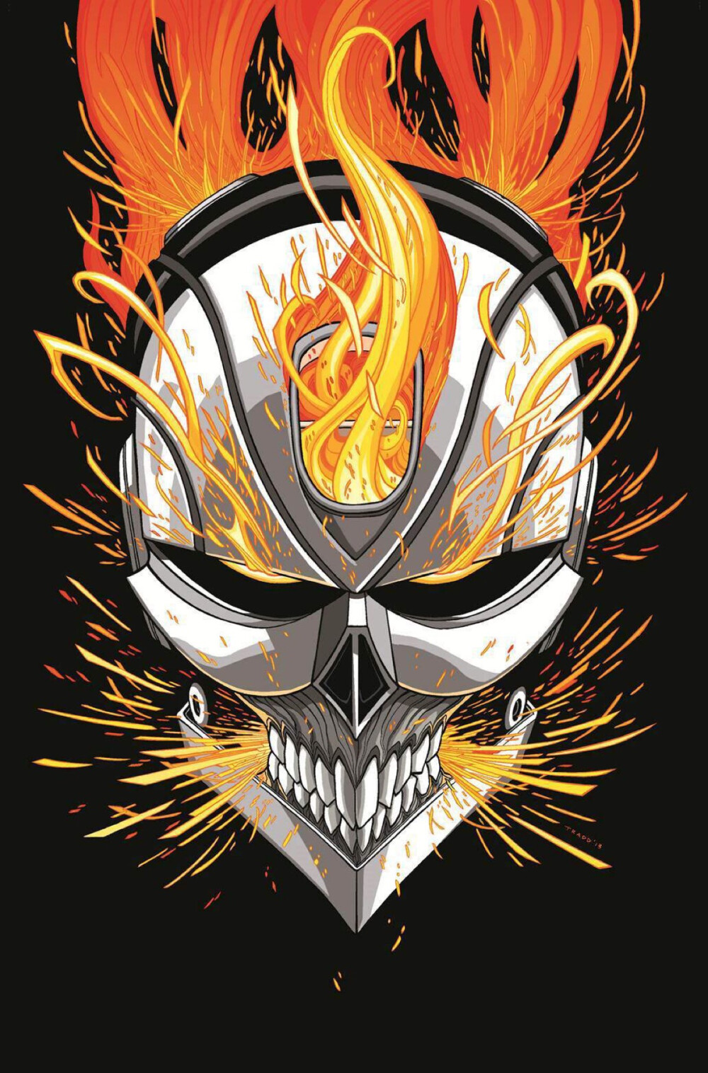 all-new ghost rider variant cover by tradd moore