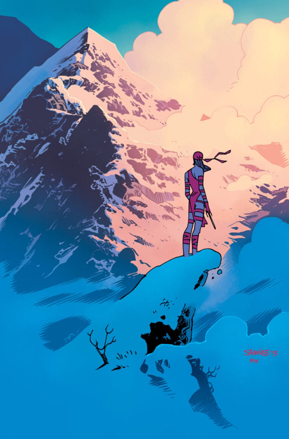 Elektra variant cover by Chris Samnee