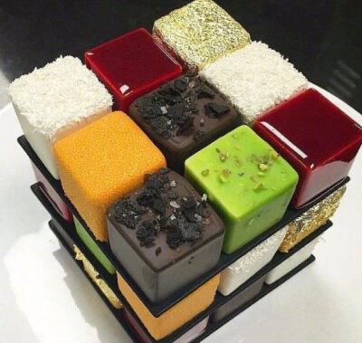甜品 美食 魔方蛋糕