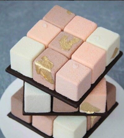 甜品 美食 魔方蛋糕