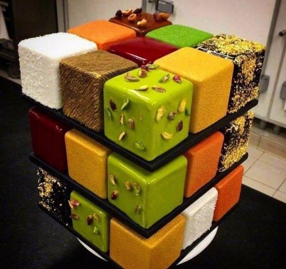 甜品 美食 魔方蛋糕