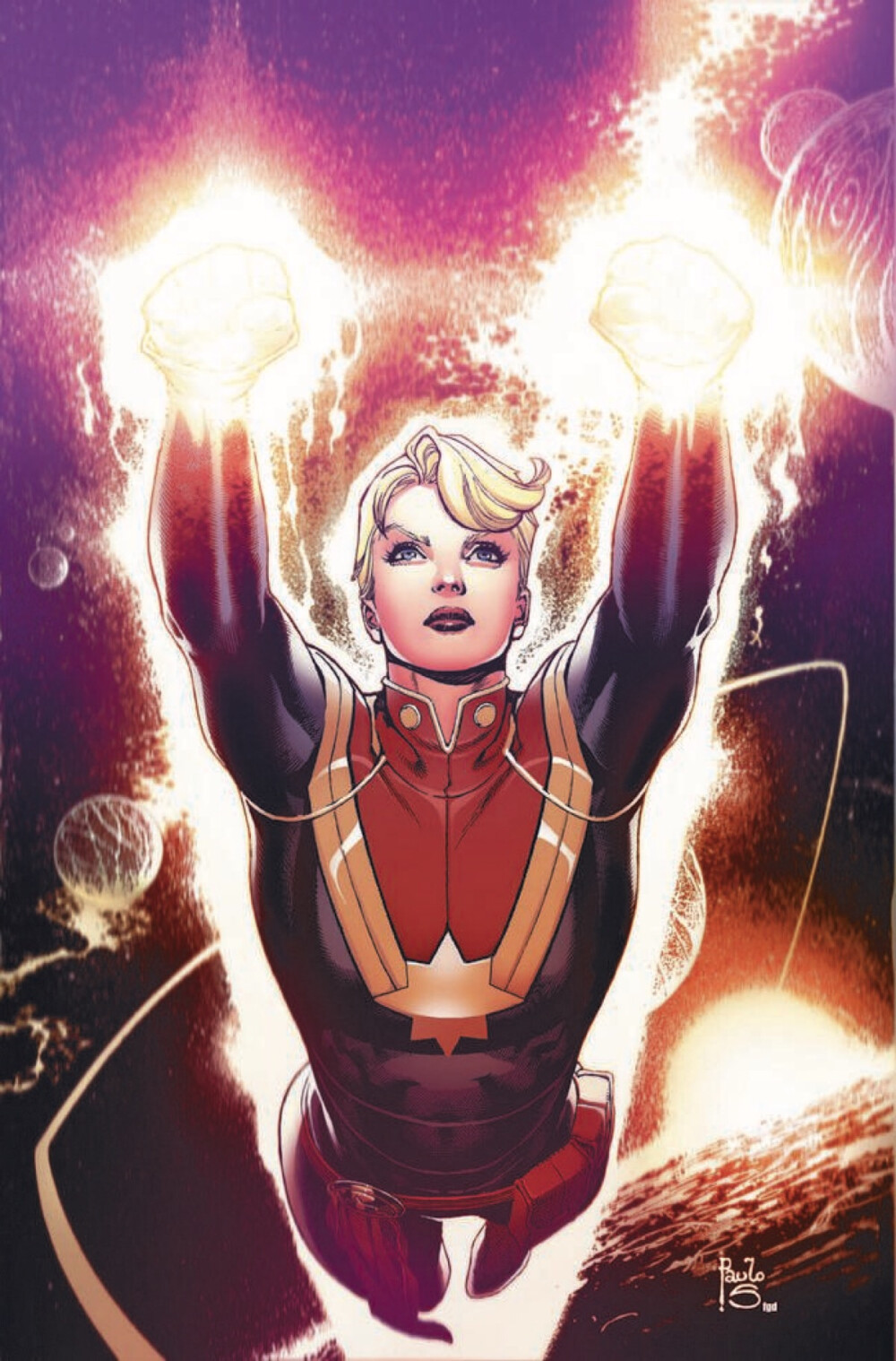 The Mighty Captain Marvel variant cover by Paulo Siqueira