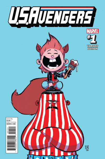 U.S. Avengers variant cover by Skottie Young