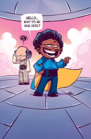 Lando variant cover by Skottie Young