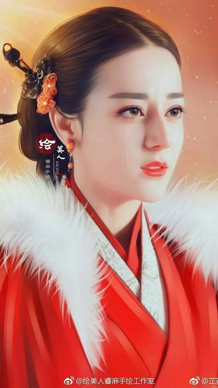 秦时丽人明月心古风古装美人插画迪丽热巴