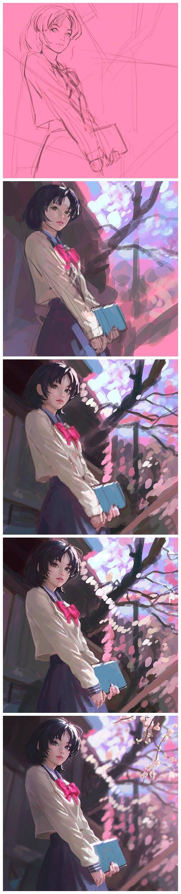 插画师 Ilya Kuvshinov 绘画教程