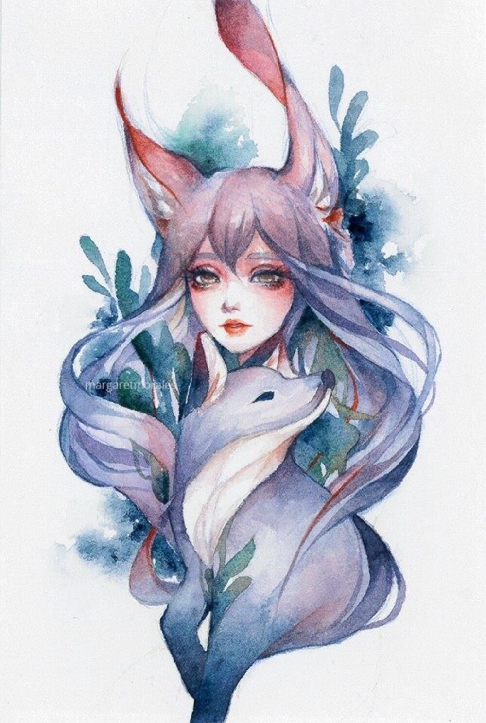 水彩 人物绘画 插画 插画师ins@ margaretmoralesart