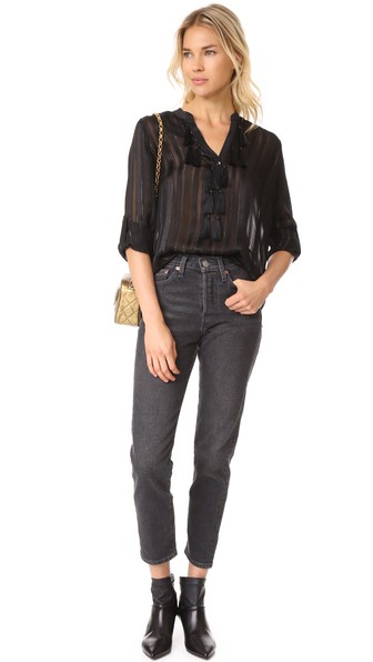 L'AGENCE Nadja Tassel Blouse