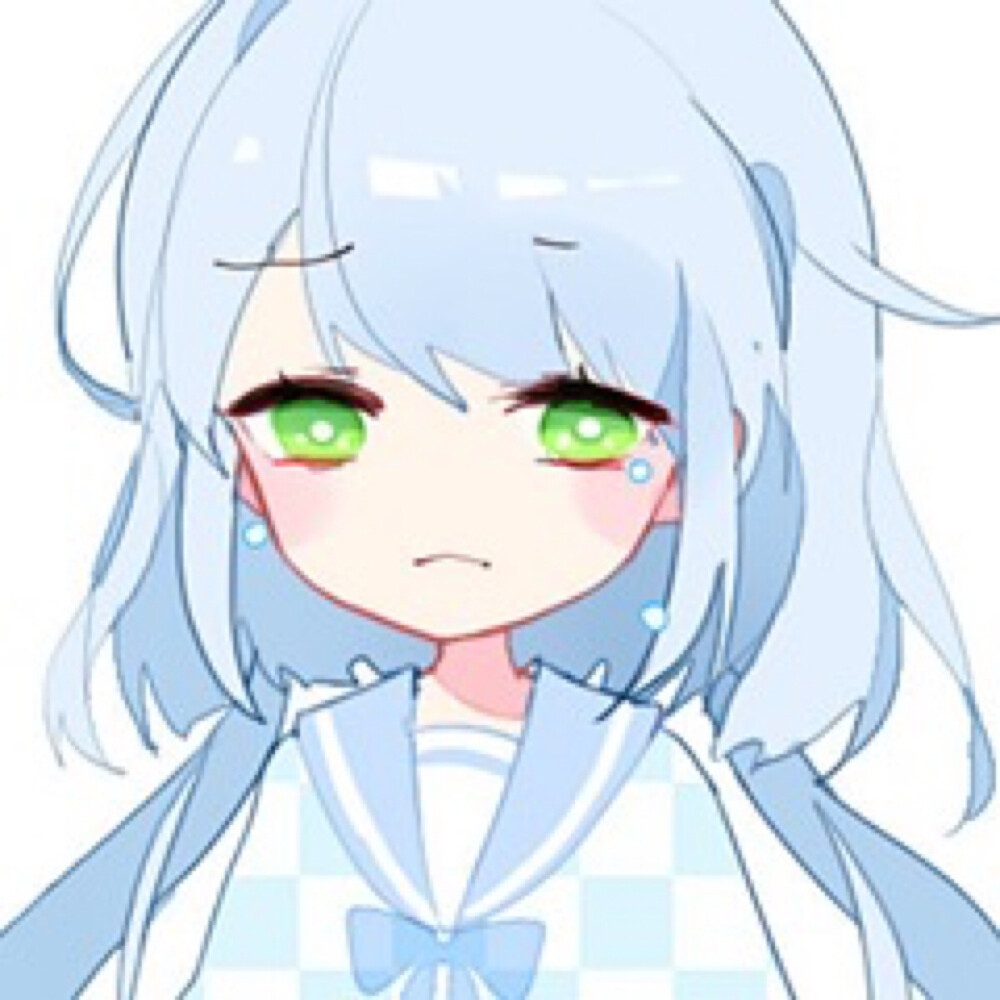 激萌 软萌 脸红o(*////▽////*)q 校服系 简约 白底 女头 动漫 二次元