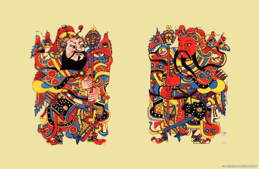 插画 年画 门神 - 高清图片，堆糖，美图壁纸兴趣社区
