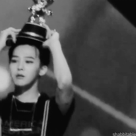 顶着奖杯在头上晃啊晃