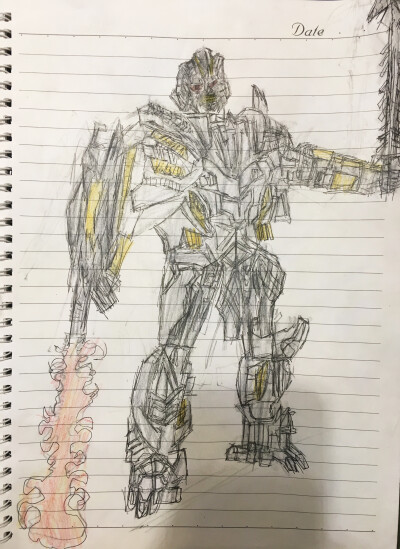 天天的临摹作品Transformers 5 megatron