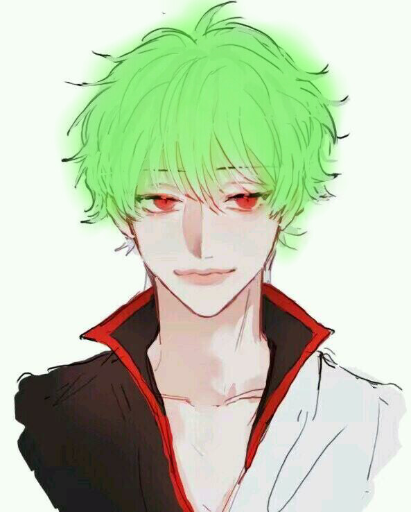 原谅色头像绿头发男头