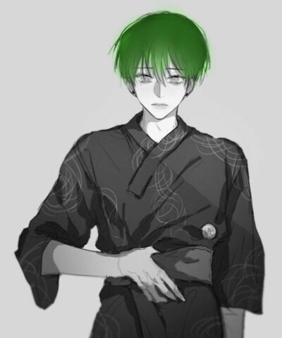 原谅色 头像 绿头发 男头