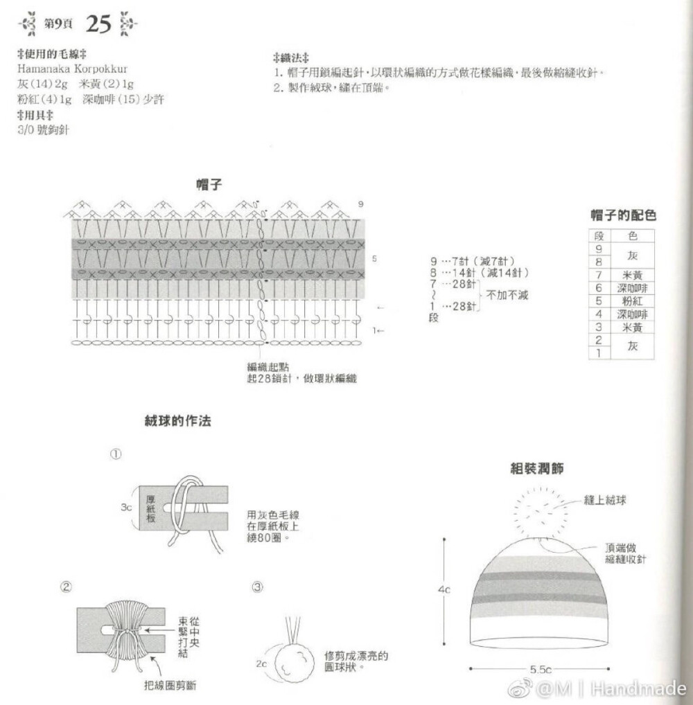 帽子袜子图解