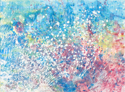 lris “Explosions of Colour”（色彩的迸溅）油画 插画