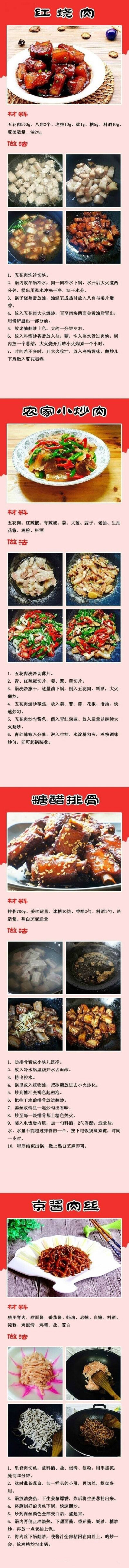 【三十六款肉类食谱】吃肉就是要大口大口的吃嘛，要不然怎么尽兴，喜欢吃肉的人一定要收好啊！(9-1)