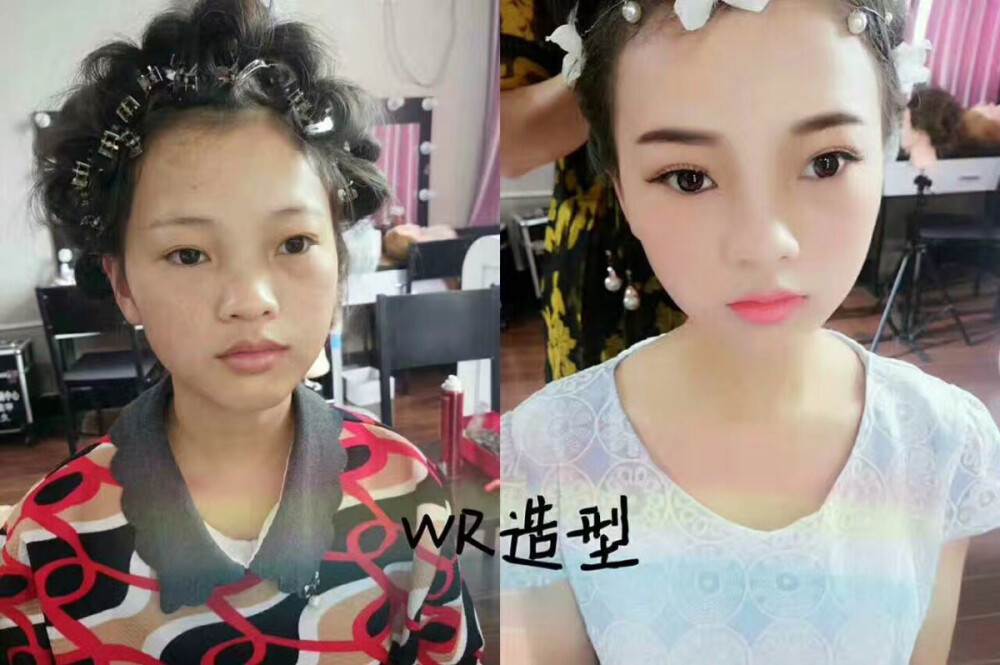 彩妆对比图【WR彩妆造型培训】 手机拍摄