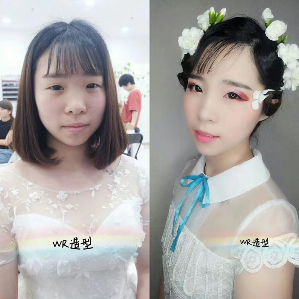 彩妆对比图【WR彩妆造型培训】 手机拍摄